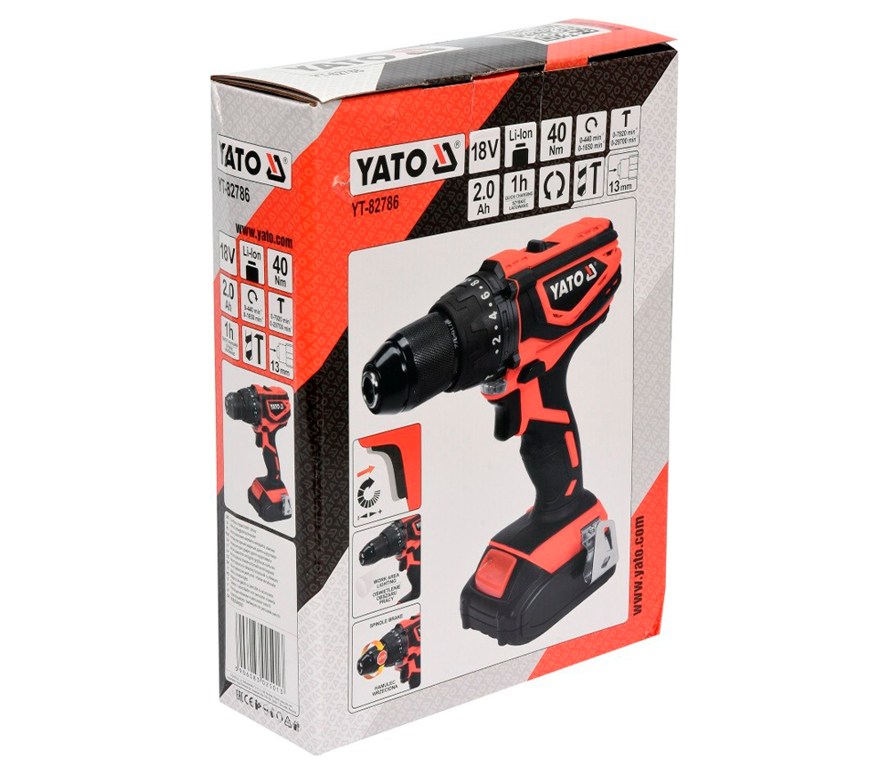 Mașină de înșurubat cu acumulator YATO YT82786 18V 2Ah photo 2