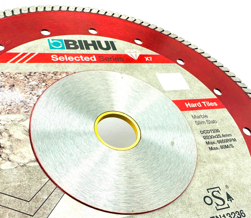 Disc de tăiat cu diamant BIHUI DCDT230 230mm turbo Cermică/Marmura/Granit photo 1