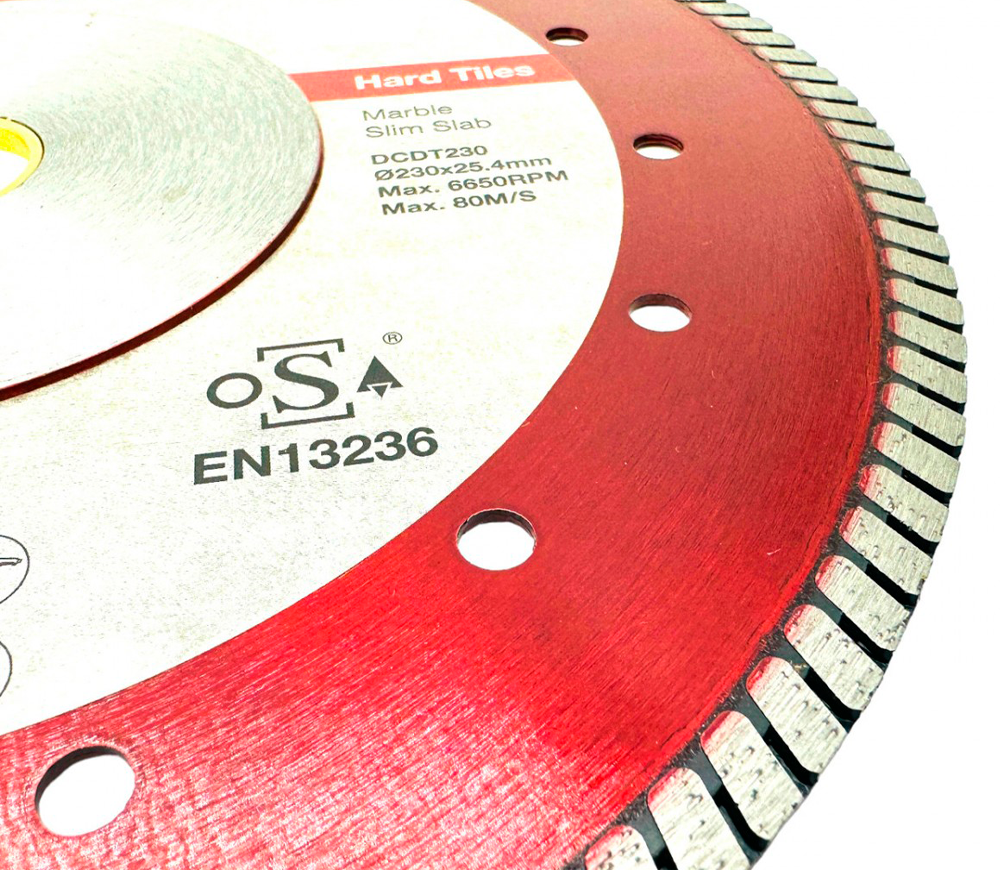 Disc de tăiat cu diamant BIHUI DCDT230 230mm turbo Cermică/Marmura/Granit photo 2