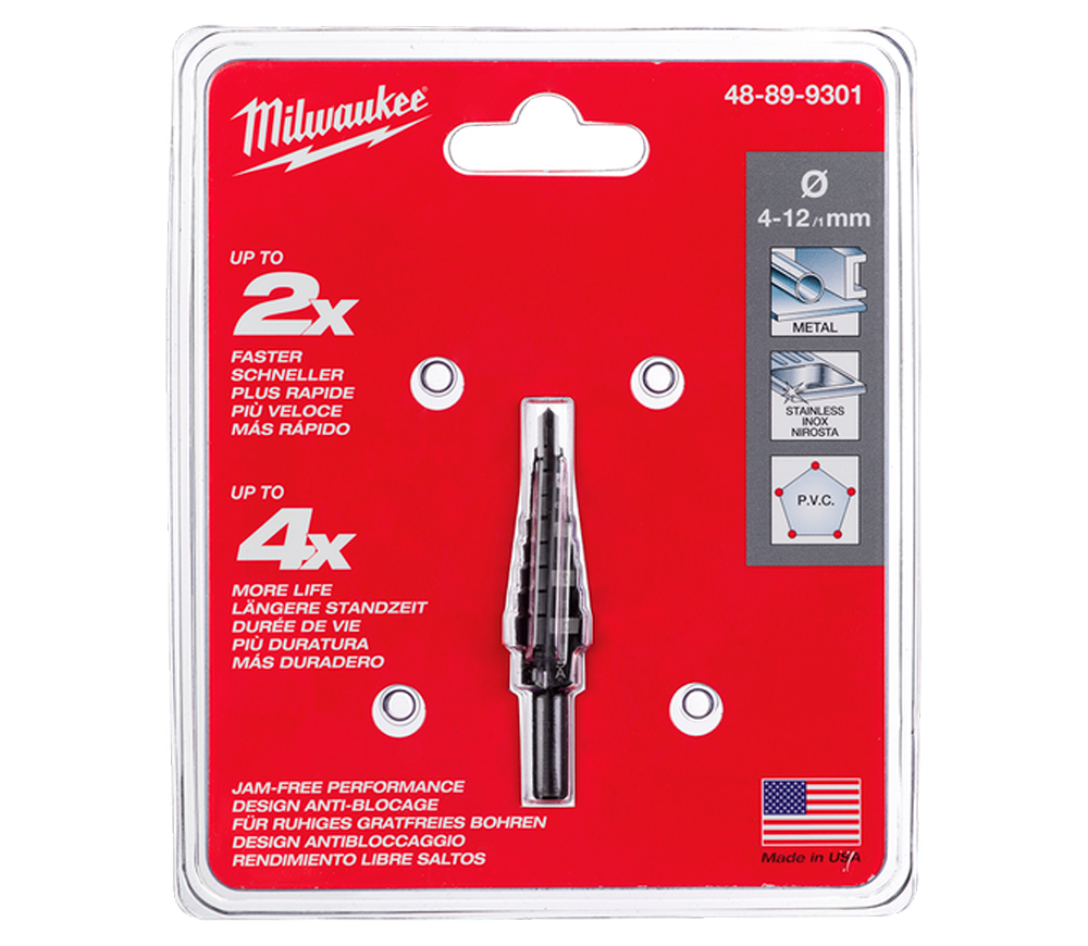 Burghiu în trepte MILWAUKEE 48899301 4-12mm HSS photo 2