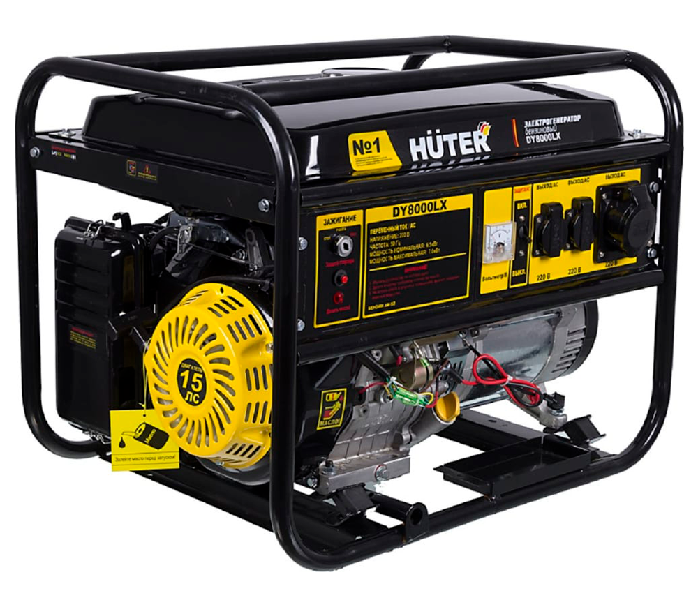 Generator electric HUTER DY8000LX 64/1/19 7kw Benzină AVR photo