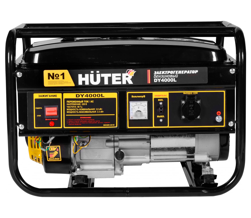 Generator electric HUTER DY4000L 64/1/21 3.2kw Benzină AVR photo 0