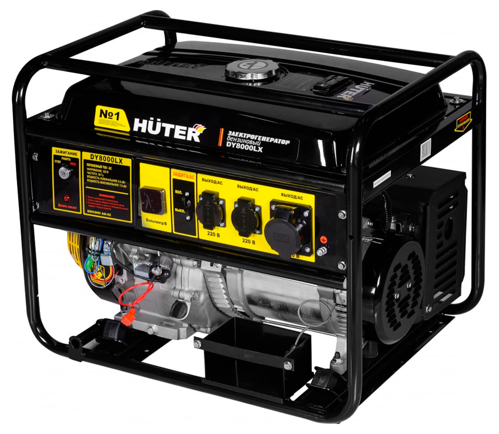 Generator electric HUTER DY8000LX 64/1/19 7kw Benzină AVR photo 0