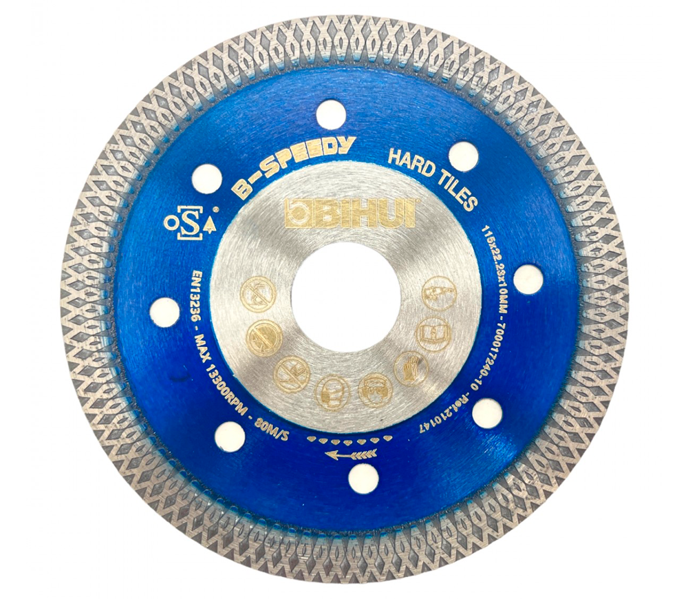Disc de tăiat cu diamant BIHUI DCDM115 115mm turbo Cermică/Marmura/Granit photo 0