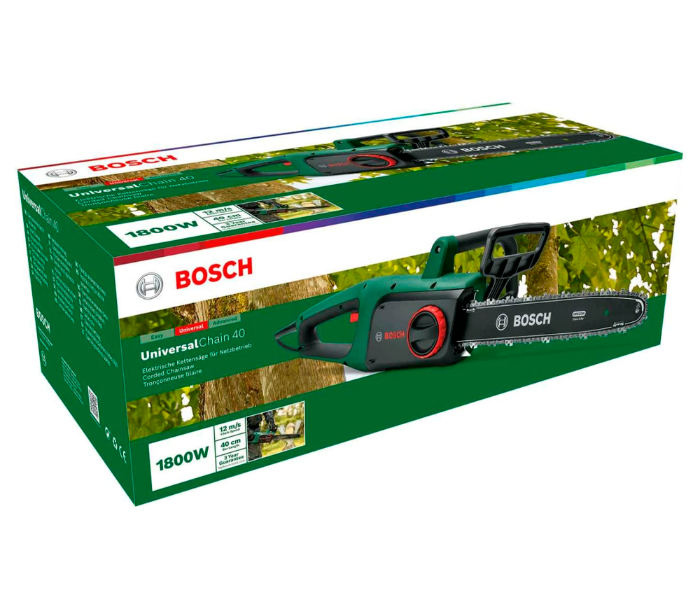 Цепная пила электрическая BOSCH UniversalChain 40 1800вт 400мм photo 1