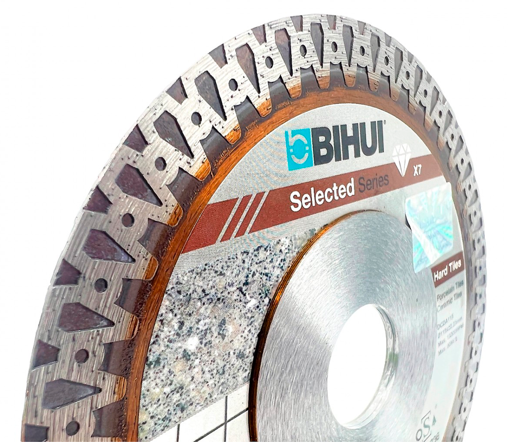 Disc de tăiat cu diamant BIHUI DCDA115 115mm turbo Cermică/Marmura/Granit photo 1