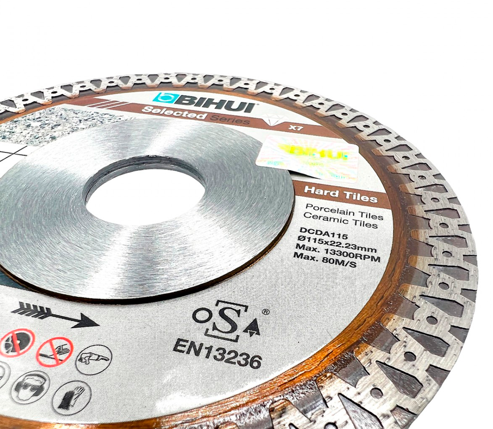 Disc de tăiat cu diamant BIHUI DCDA115 115mm turbo Cermică/Marmura/Granit photo 3