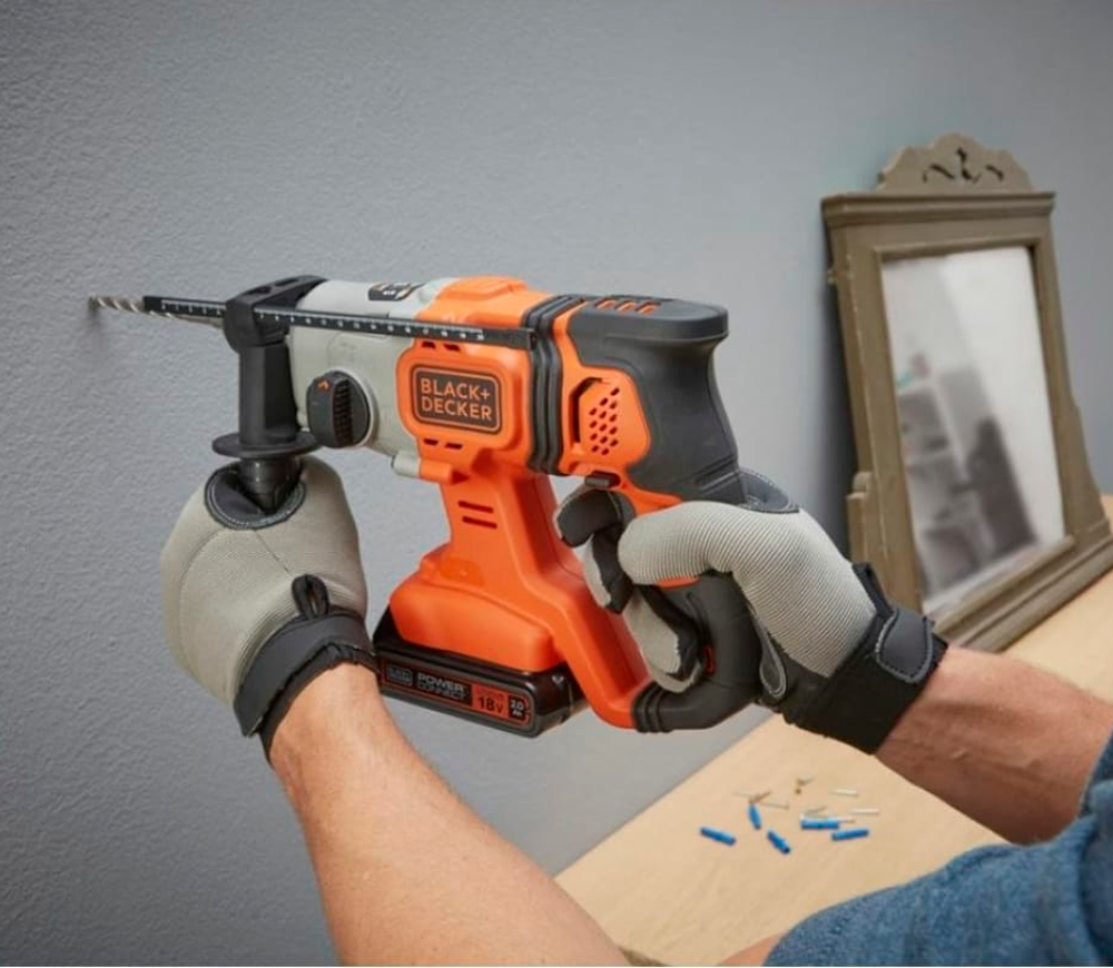 Ciocan rotopercutor cu acumulator BLACK&DECKER BCD900E2K 1.2J 18V 2.5Ah photo 3