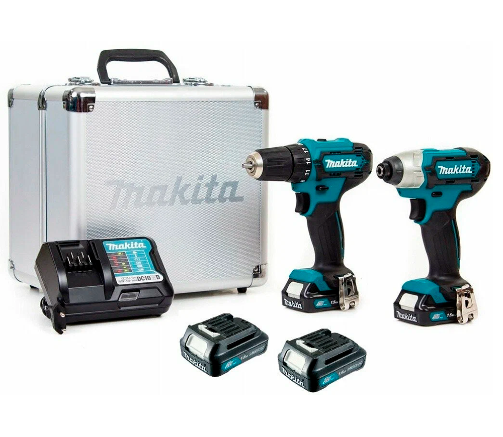 Set de mașini de înșurubat cu acumulator MAKITA CLX224X 12V 1.5Ah photo