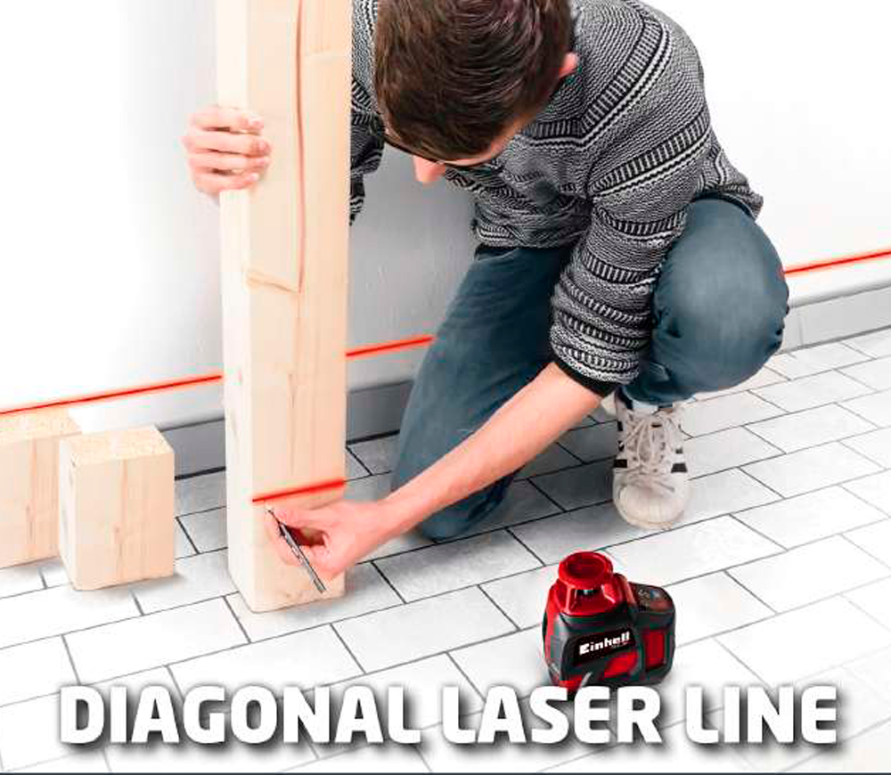 Nivelă cu laser EINHELL TE-LL 360 2fascicole 20m photo 1
