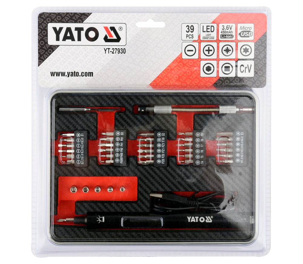Отвертка аккумуляторная YATO YT27930 3.6В 0.45Ач photo 2