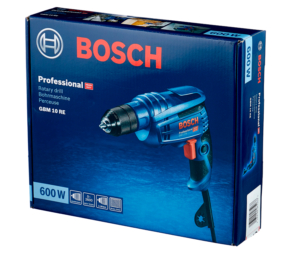 Mașină de găurit BOSCH GBM 10 RE 600w photo 4