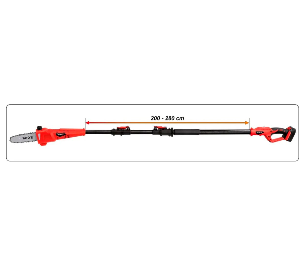 Fierăstrău cu lanț cu acumulator YATO YT82836 200mm 18V 2Ah photo 3