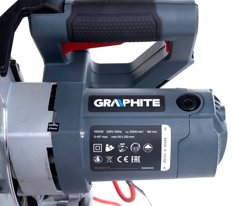 Fierăstrău  circular staționar GRAPHITE 59G800 1400w 185mm photo 4