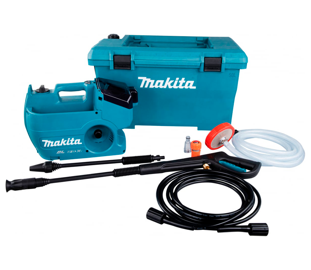 Aparat de spălat cu presiune сu acumulator (fără bat) MAKITA DHW080ZK  80bar 380l/h 2x18V photo 0