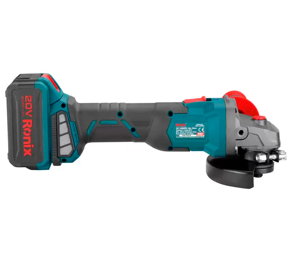 Polizor unghiular cu acumulator RONIX 8901K 115 20V 4Ah photo 1