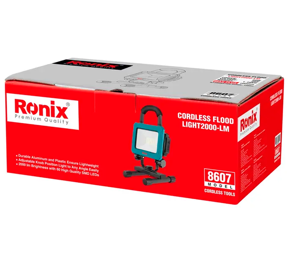 Lanternă construcții cu acumulator RONIX 8607 2000lm 20V 2Ah photo 6