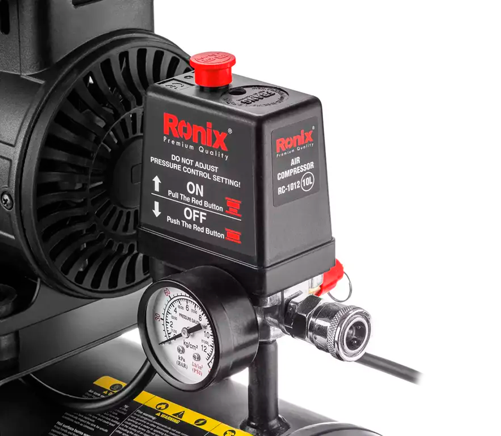 Compresor fără ulei RONIX RC-1012 80l/min 10L photo 4