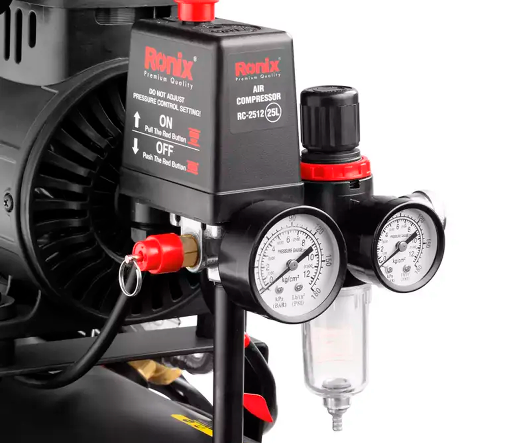 Compresor fără ulei RONIX RC-2512 100l/min 25L photo 2