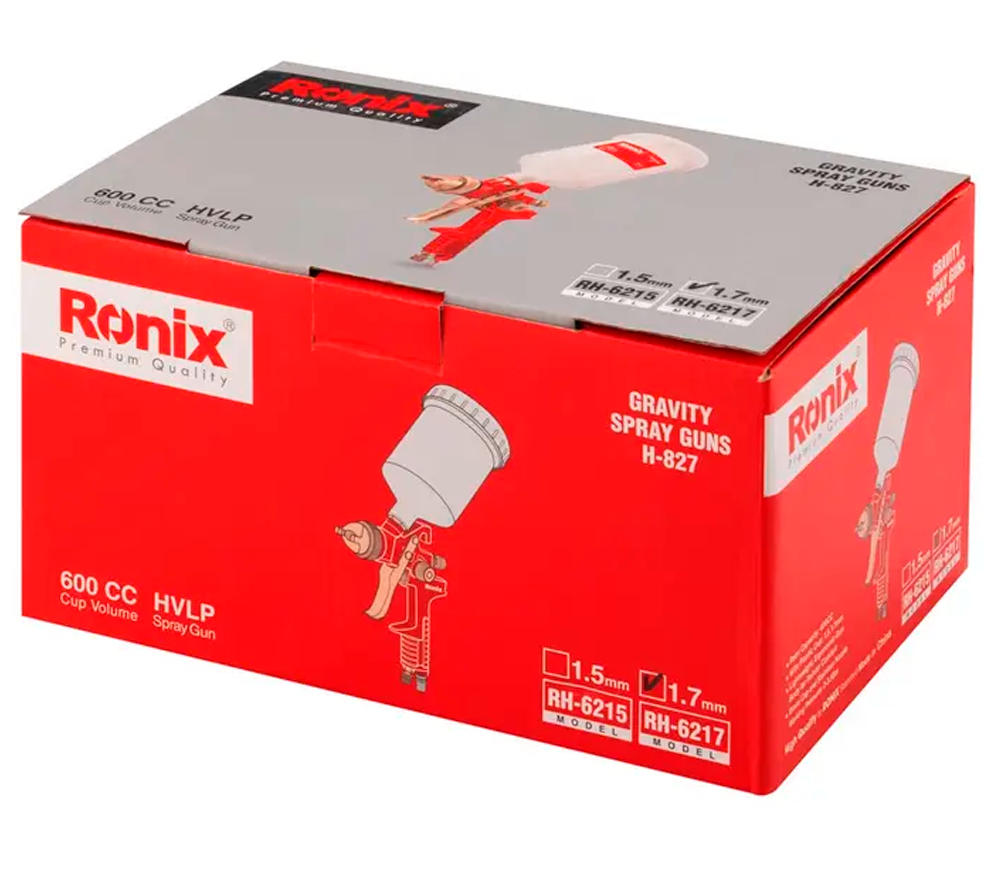 Pulverizator pneumatic RONIX RH-6217 1.7mm 0.6L 3.5bar photo 4