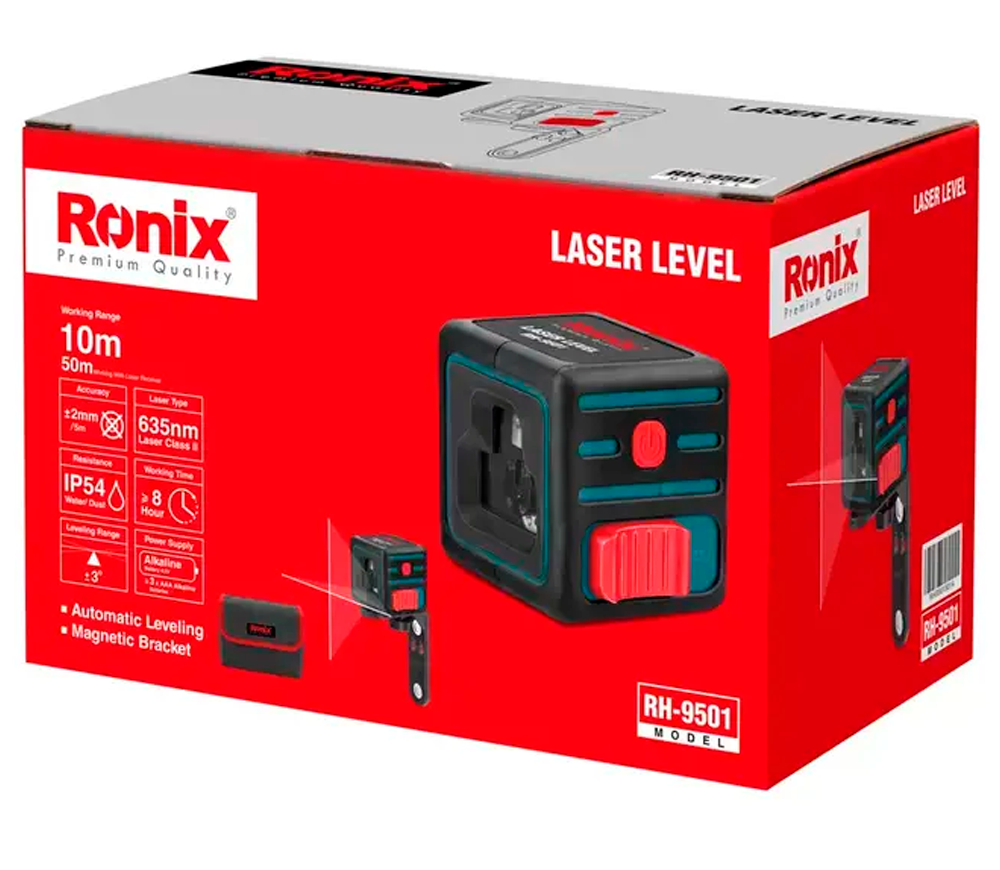 Nivelă cu laser RONIX  RH-9501 2fascicole 15m photo 6