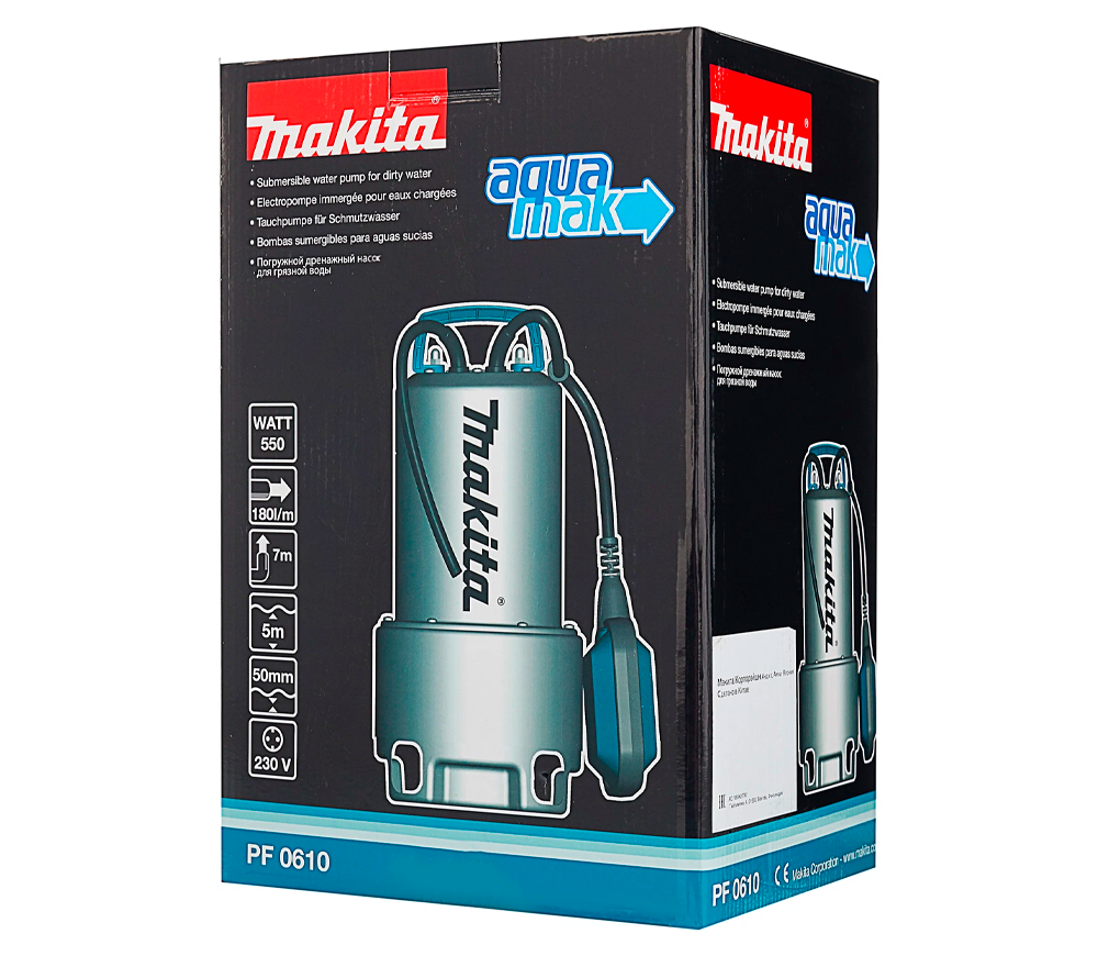 Дренажный насос MAKITA PF0610 550вт 10800л/ч photo 4