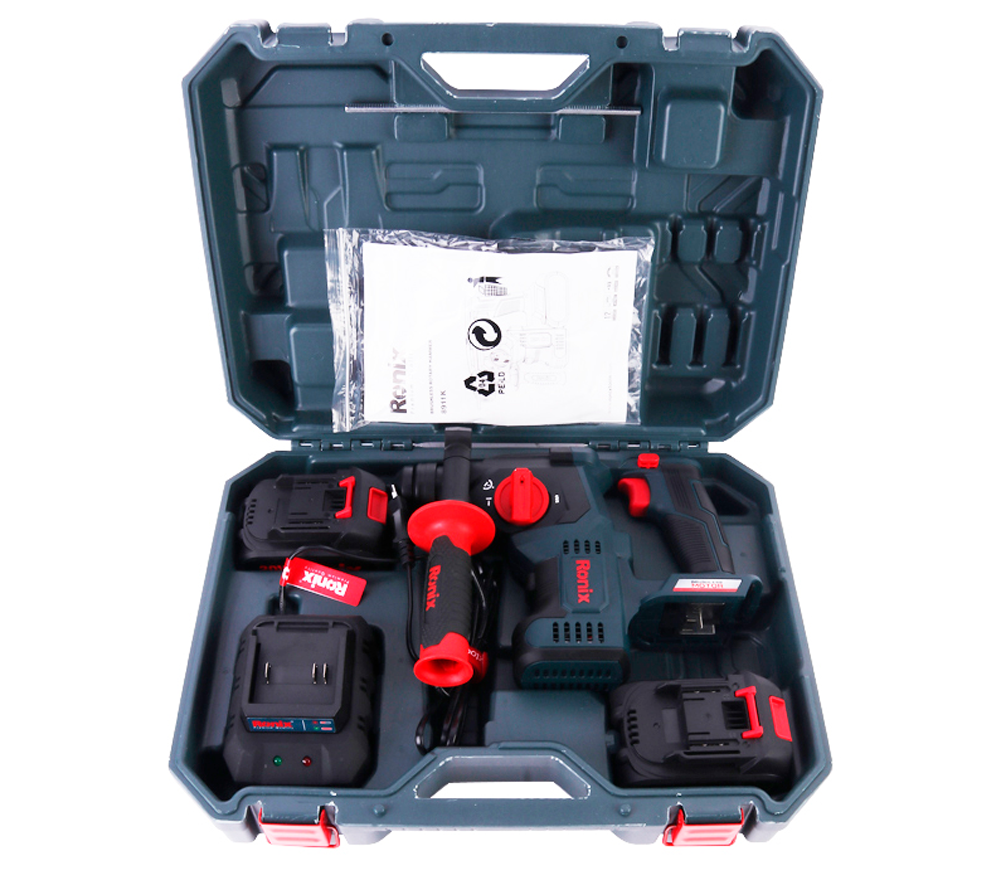 Ciocan rotopercutor cu acumulator RONIX 8911K 1.7J 20V 4Ah photo 3