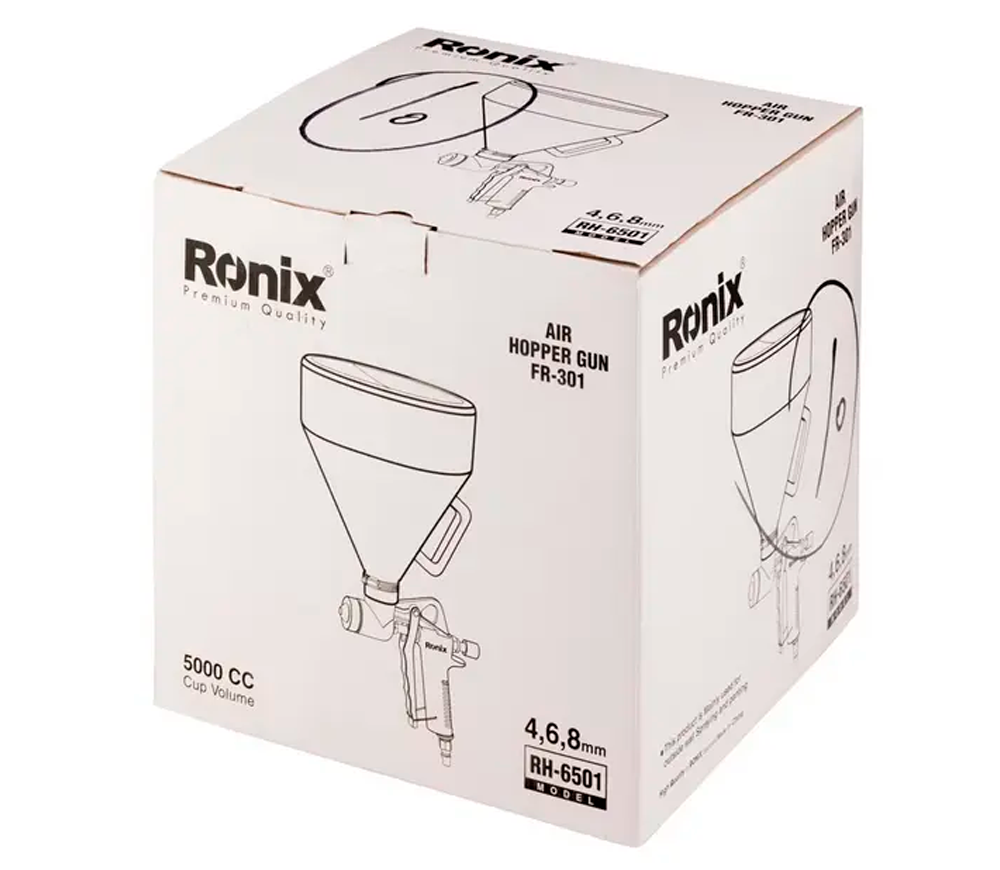 Dispozitiv de tencuit pneumatic RONIX RH-6501 5L 4/6/8mm photo 5