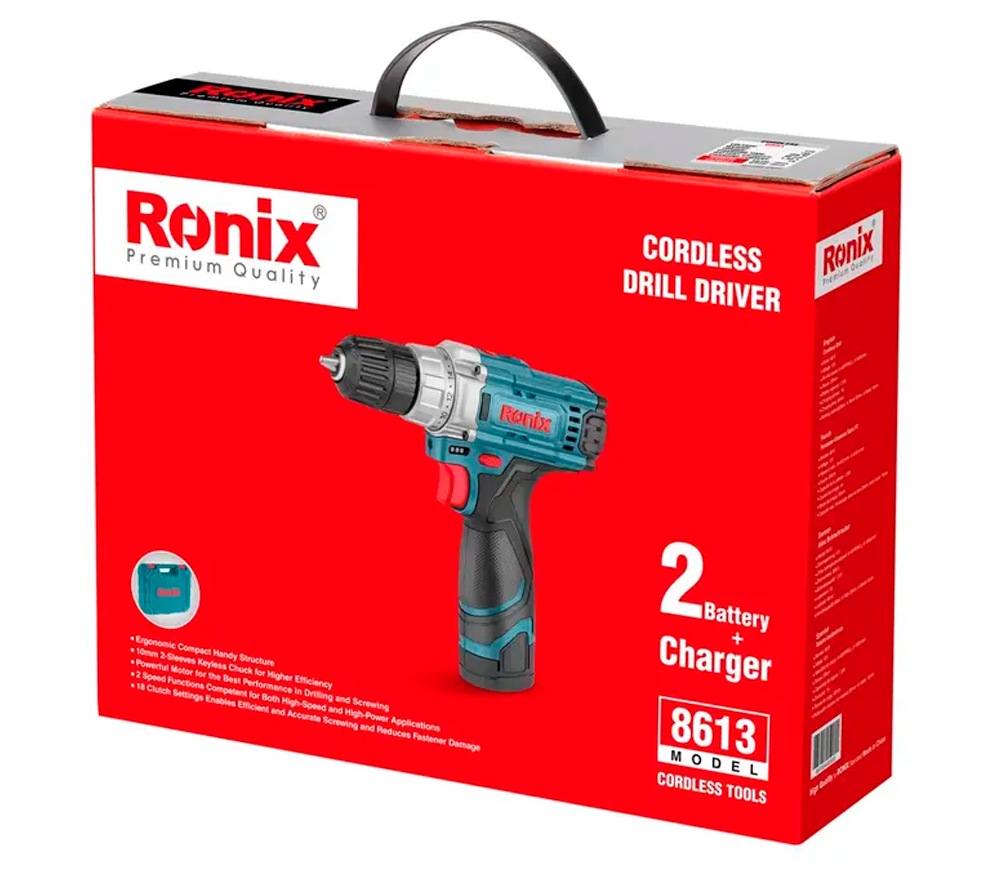 Mașină de înșurubat cu acumulator RONIX 8613 12V 1.5Ah photo 8