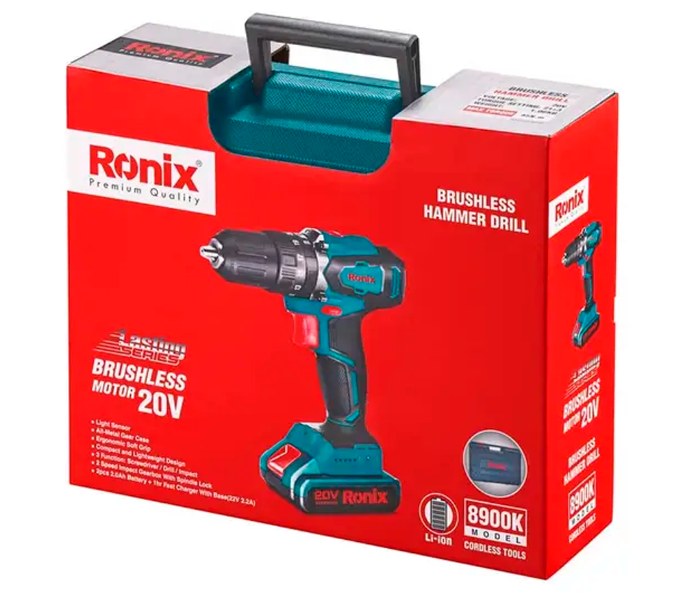 Mașină de înșurubat cu acumulator RONIX 8900K 20V 2Ah photo 10