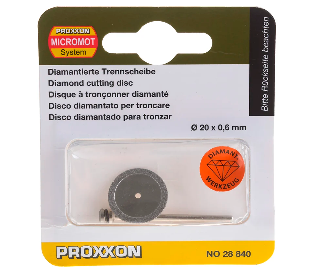 Disc de tăiat cu diamant PROXXON 28840 20mm Solid Ceramică/Porțelan/Marmură photo 0