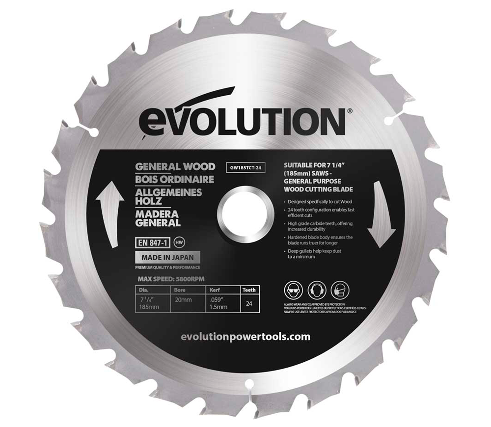Disc pentru fierastrau electric EVOLUTION GW185TCT-24 185mm 1.5mm photo