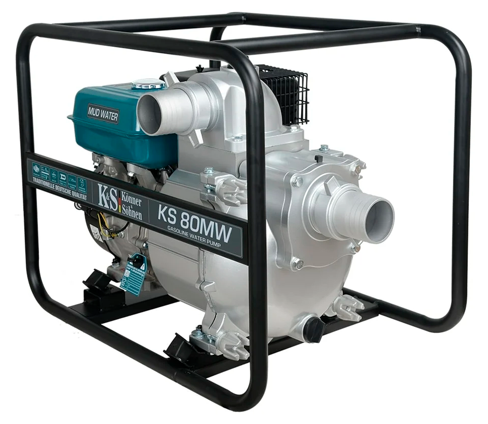 Мотопомпа бензиновая Könner&Söhnen KS80MW 60000л/ч 9лс photo 1