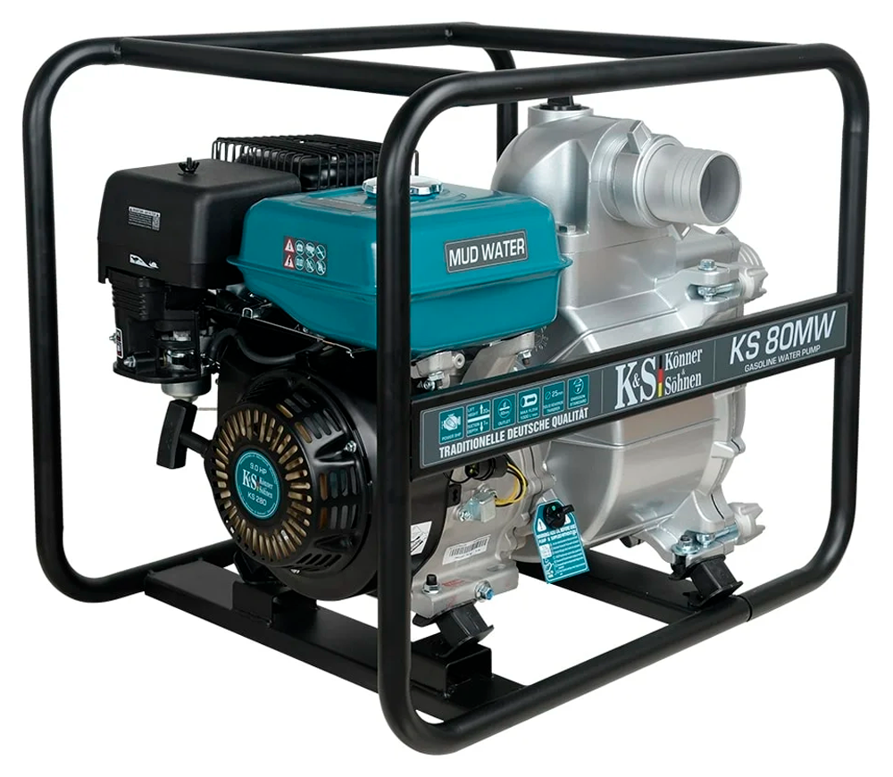 Мотопомпа бензиновая Könner&Söhnen KS80MW 60000л/ч 9лс photo