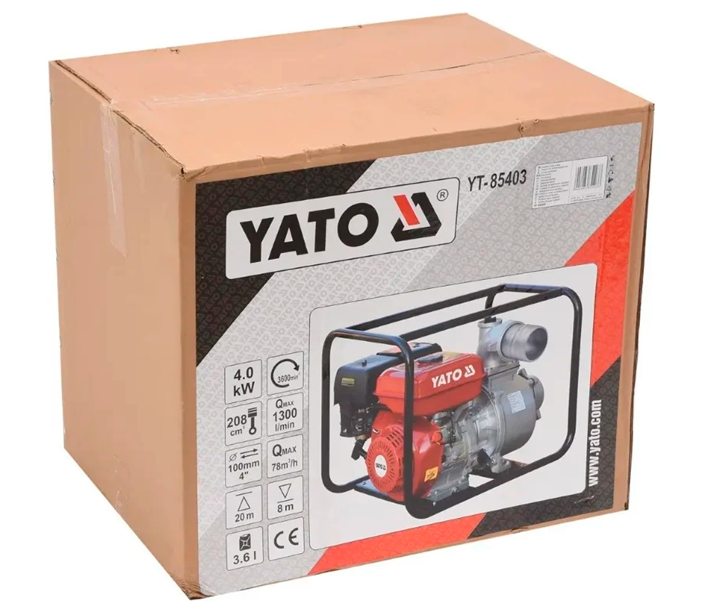 Motopompă cu benzină YATO YT85403 78000l/h 7.7cp photo 2