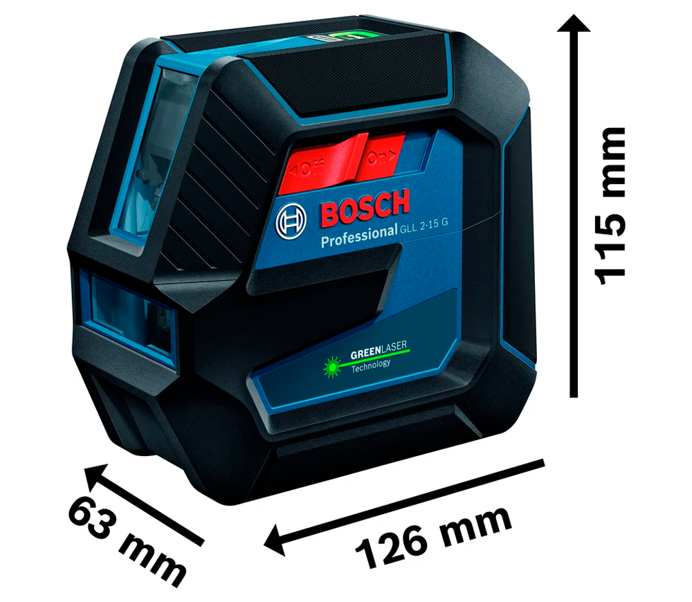 Nivelă cu laser BOSCH GLL 2-15 G 2fascicole 15m photo 1