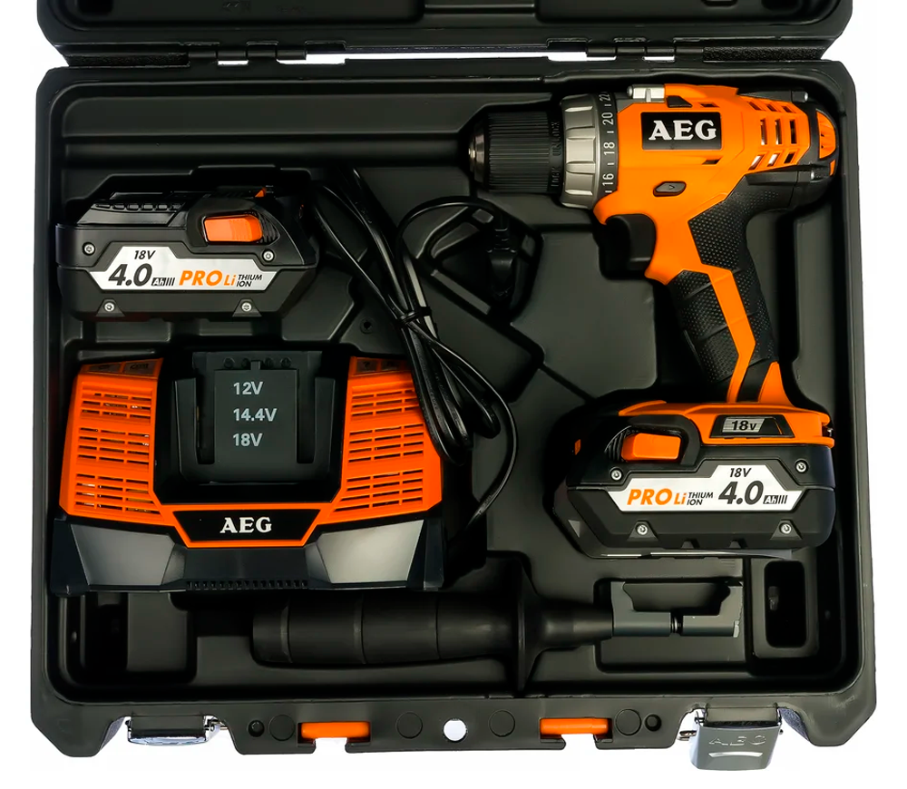 Шуруповёрт аккумуляторный AEG BS18C Li-402C 18В 4Ач photo 2
