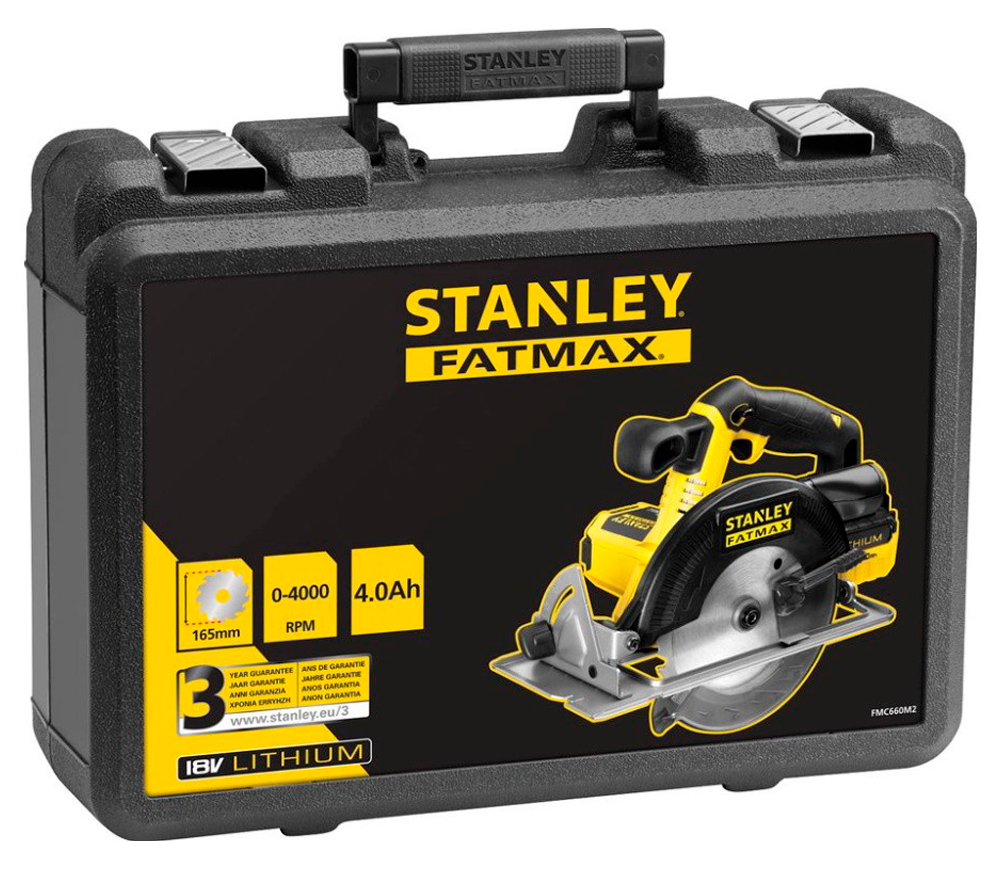 Дисковая пила аккумуляторная STANLEY FMC660M2-QW 165мм 18В 4Ач photo 0