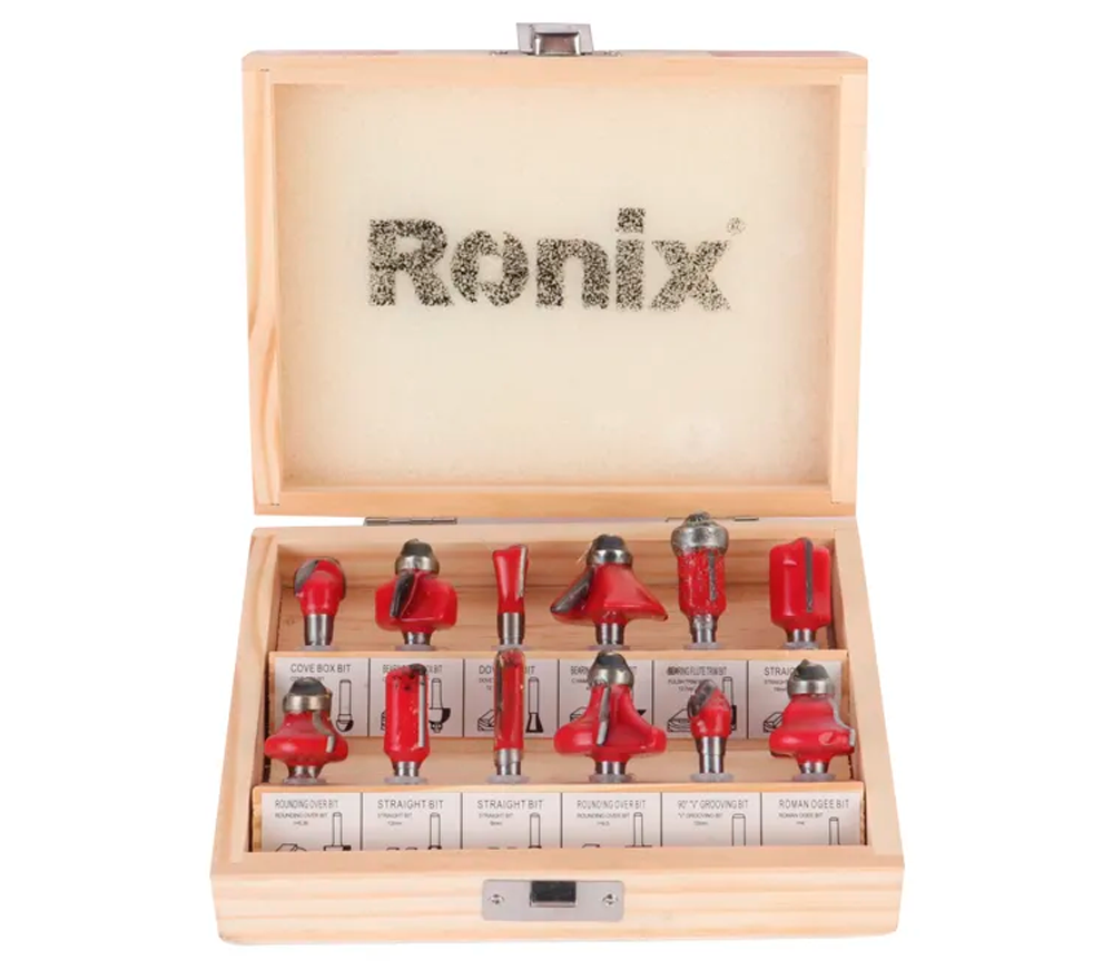 Set 12 freze pe lemn RONIX RH-5341 4-45mm Ø6 mm photo 1