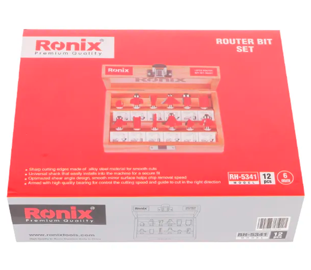 Set 12 freze pe lemn RONIX RH-5341 4-45mm Ø6 mm photo 4