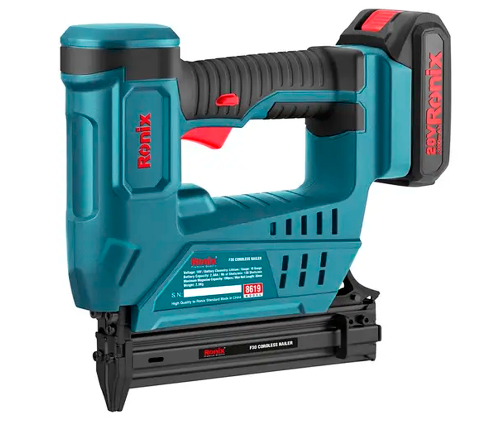 Capsator cu acumulator RONIX 8619 120bat/min 20V 2Ah photo