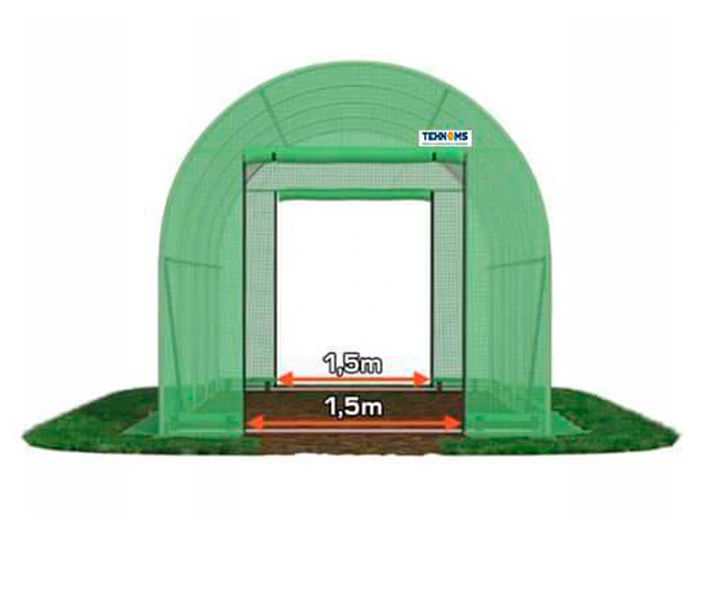 Seră arcuită TEHNO-MS 6x3x2.5 m 18m² Verde photo 1