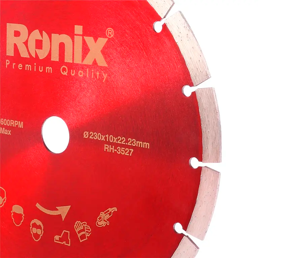 Disc de tăiat cu diamant RONIX RH-3527 230mm Segmentat Cermică/Marmura/Granit photo 0