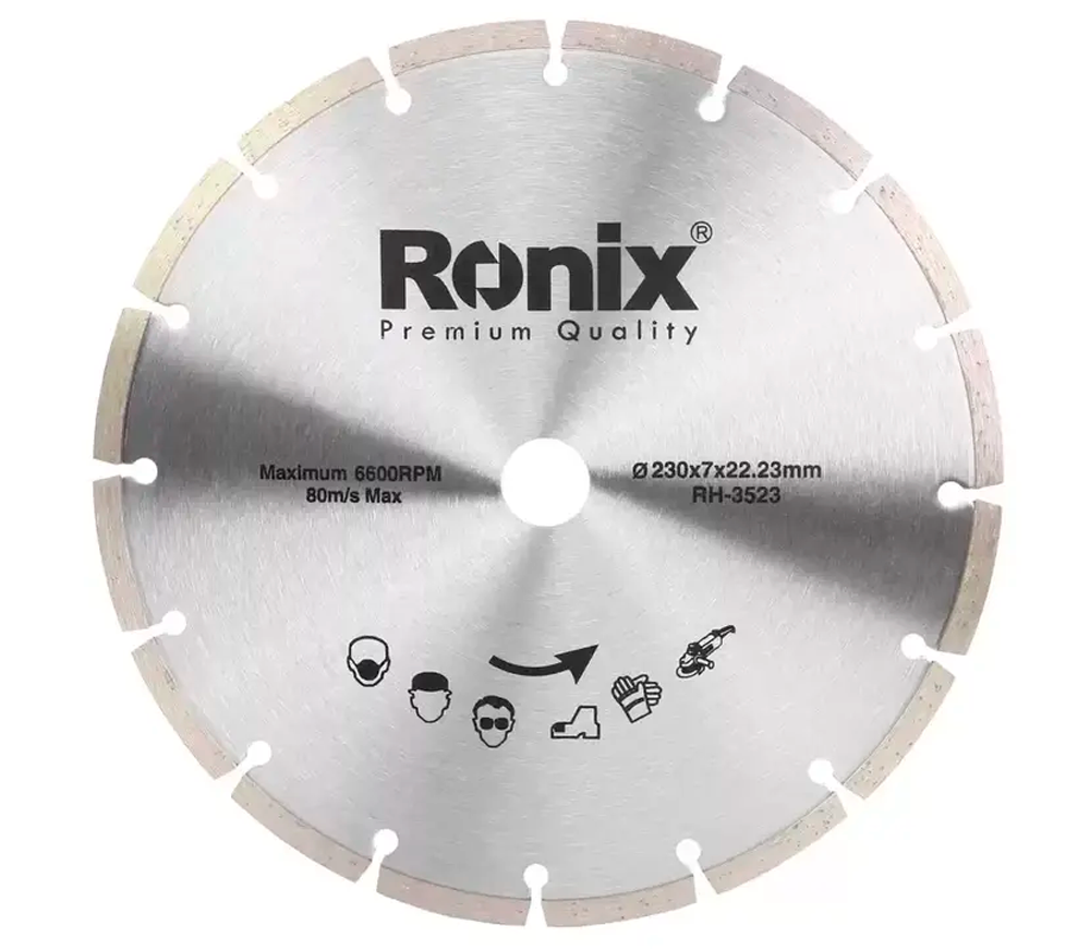 Disc de tăiat cu diamant RONIX RH-3523 230mm Segmentat Cermică/Marmura/Granit photo