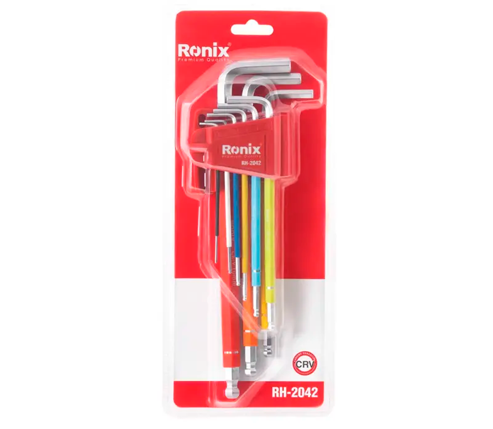 Set 9 chei hexagonale cu bilă RONIX RH-2042 1.5x10mm photo