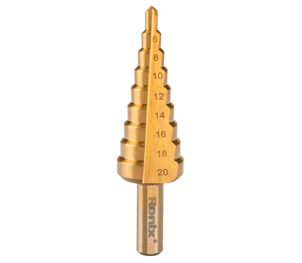 Burghiu în trepte RONIX RH-5901 4-20mm HSS-TIN photo 0