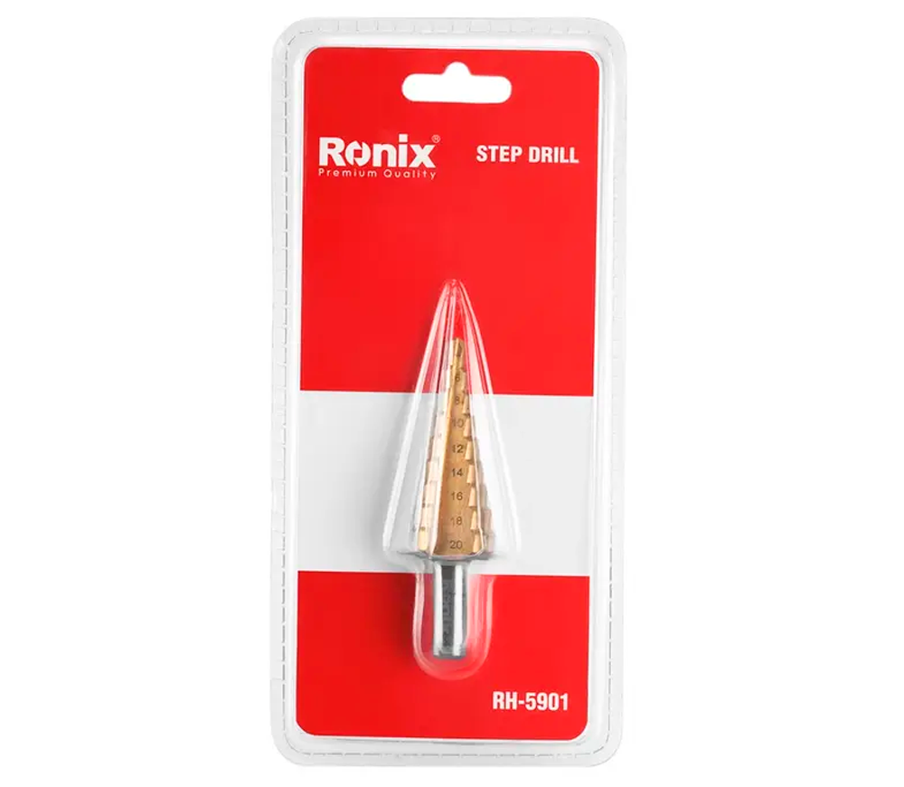 Burghiu în trepte RONIX RH-5901 4-20mm HSS-TIN photo 3