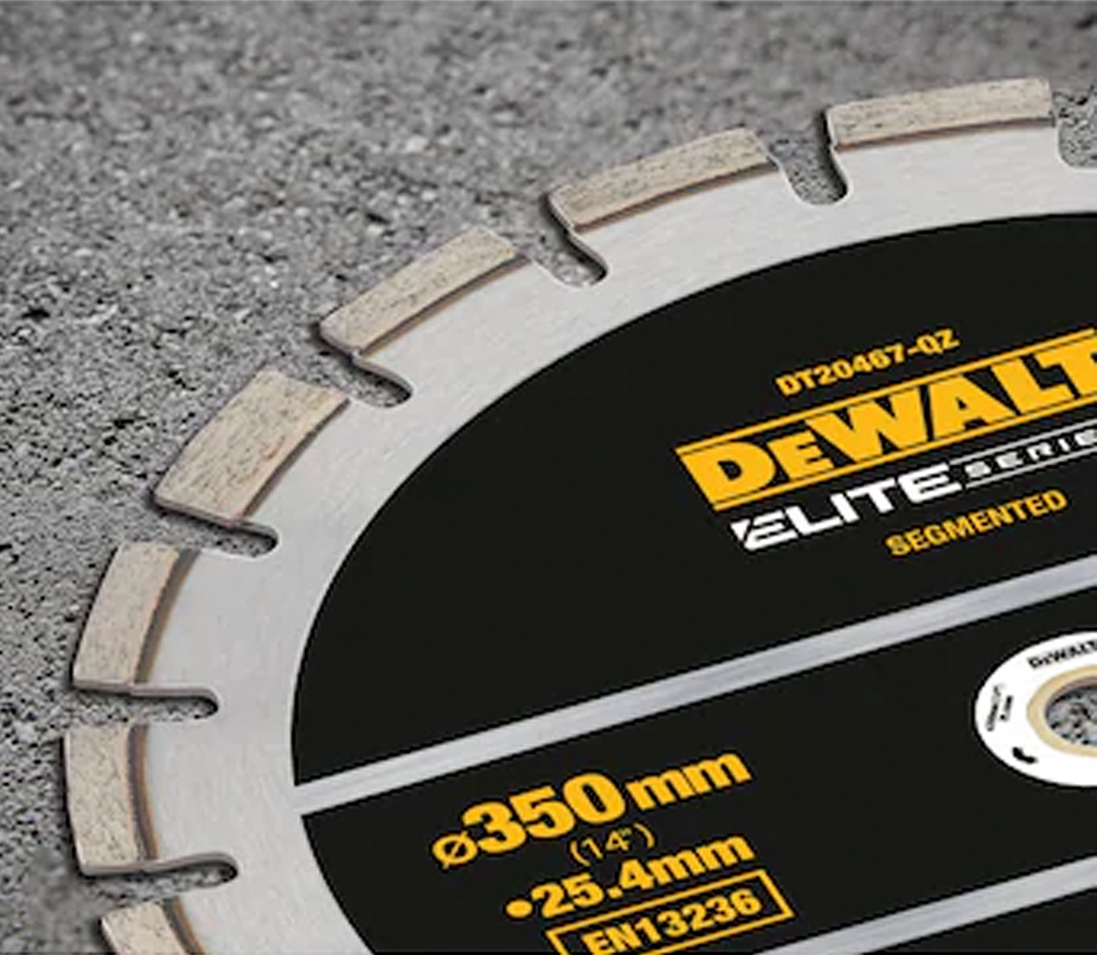 Disc de tăiat cu diamant DEWALT DT20467 350mm Segmentat Beton photo 0