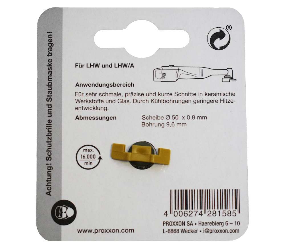 Disc de tăiat cu diamant PROXXON 28158 50mm Solid Ceramică/Gresie/Sticlă photo 1
