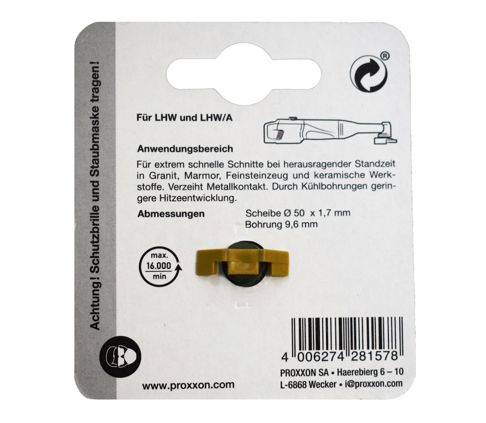 Disc de tăiat cu diamant PROXXON 28157 50mm Turbo Cermică/Marmura/Granit photo 1